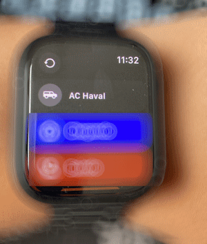 Botão no Apple Watch