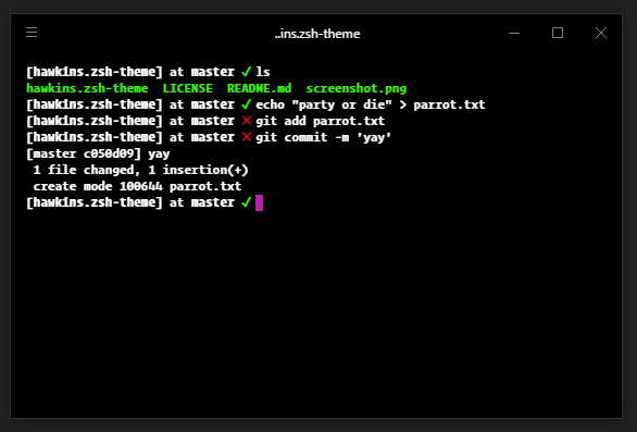 GitHub - hawkins/hawkins.zsh-theme: My personal `zsh` theme