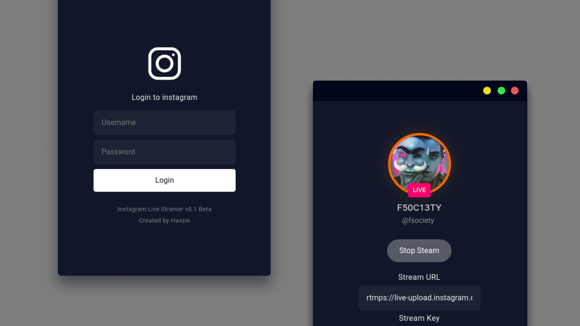 application software to download short streams from instagram