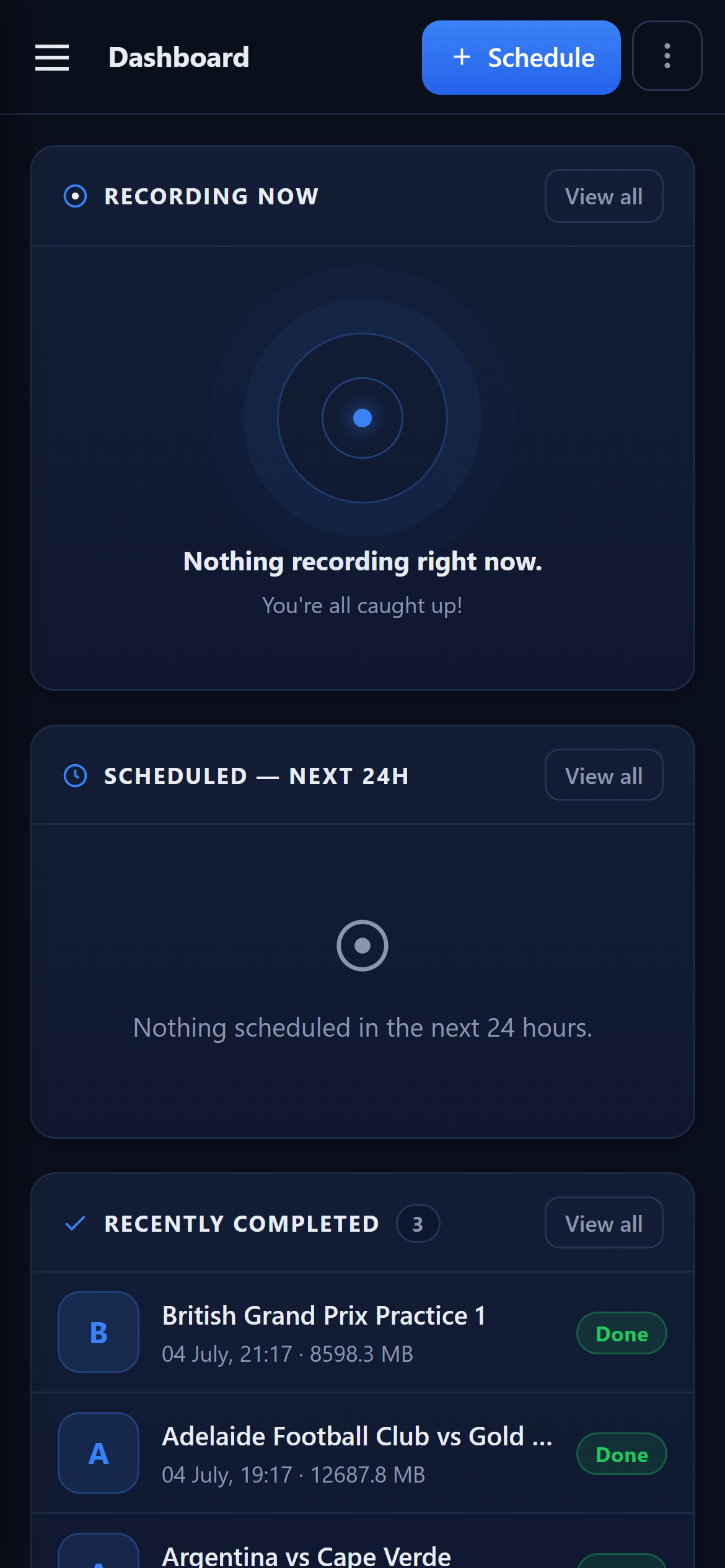Mobile dashboard