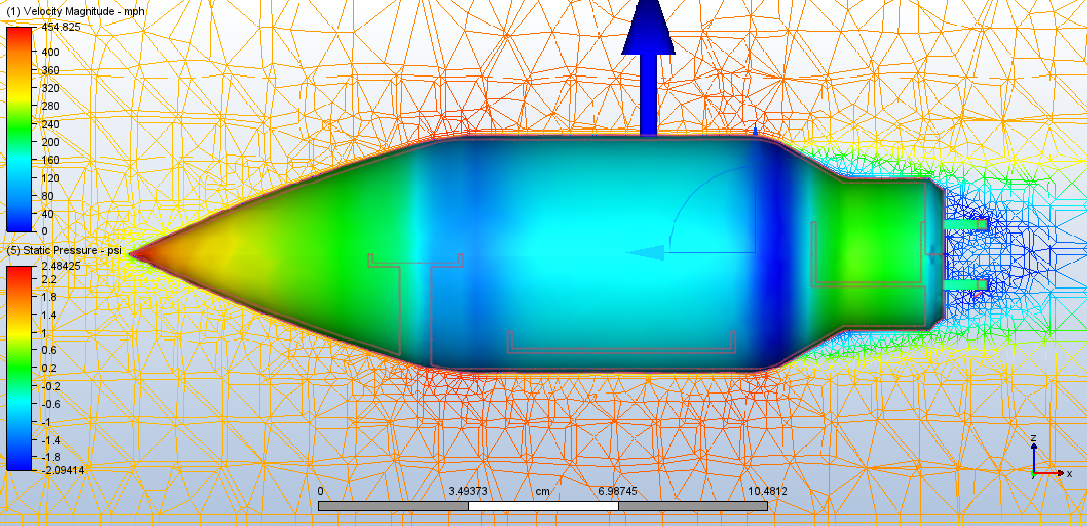 Nose Cone CFD Wireframe