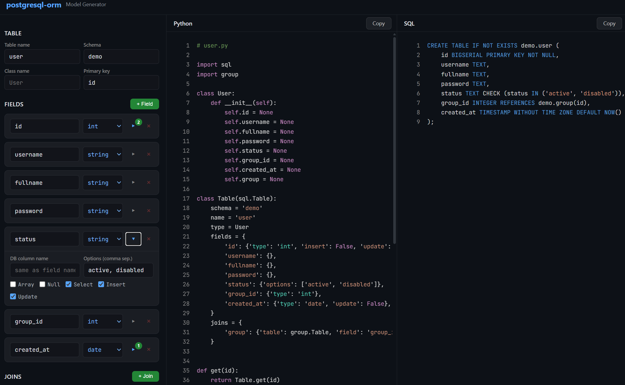 Interactive Model Builder