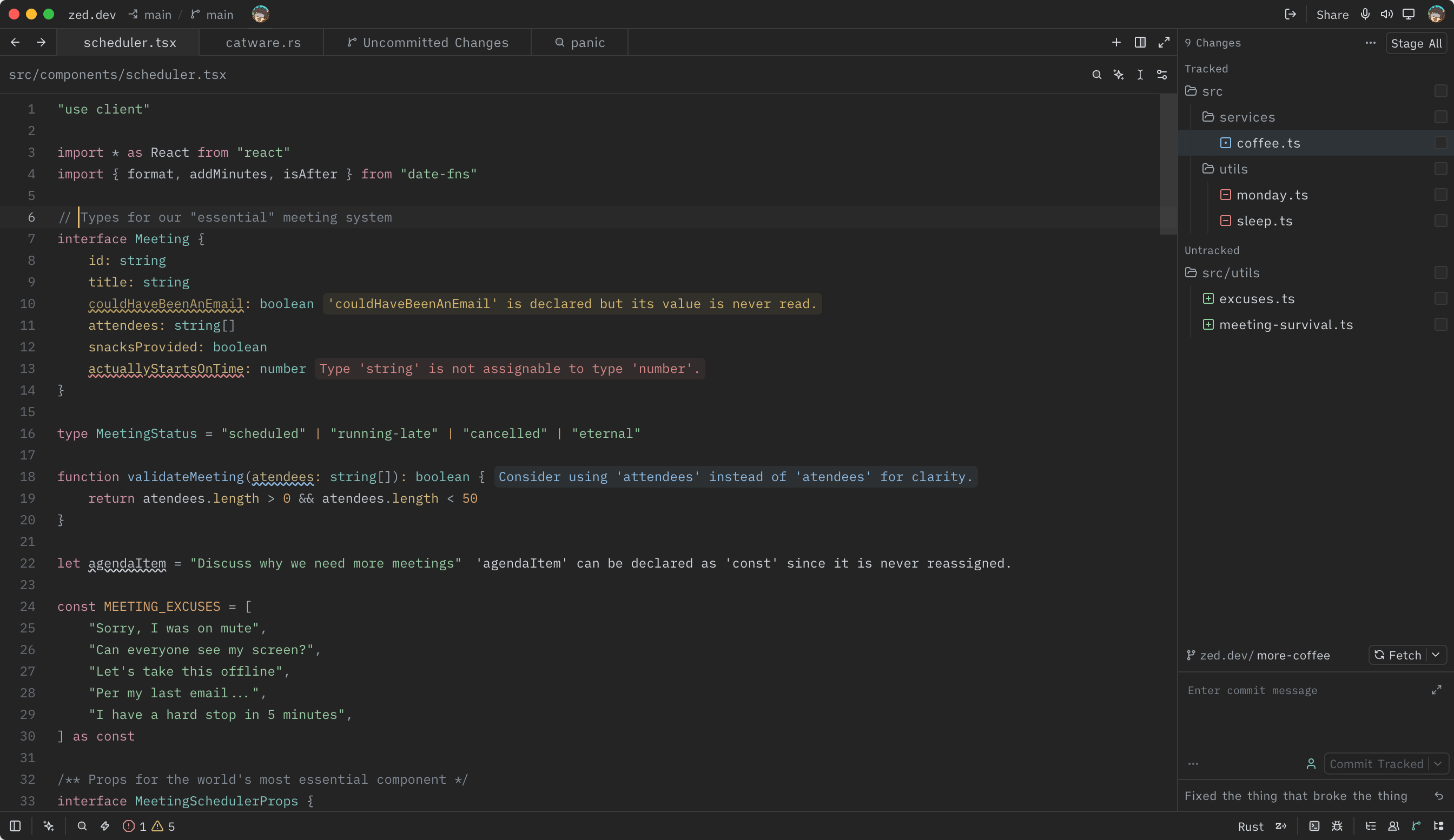 Milo theme preview