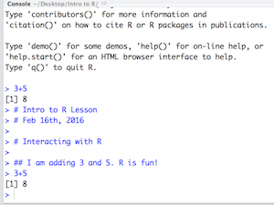 Script editor output