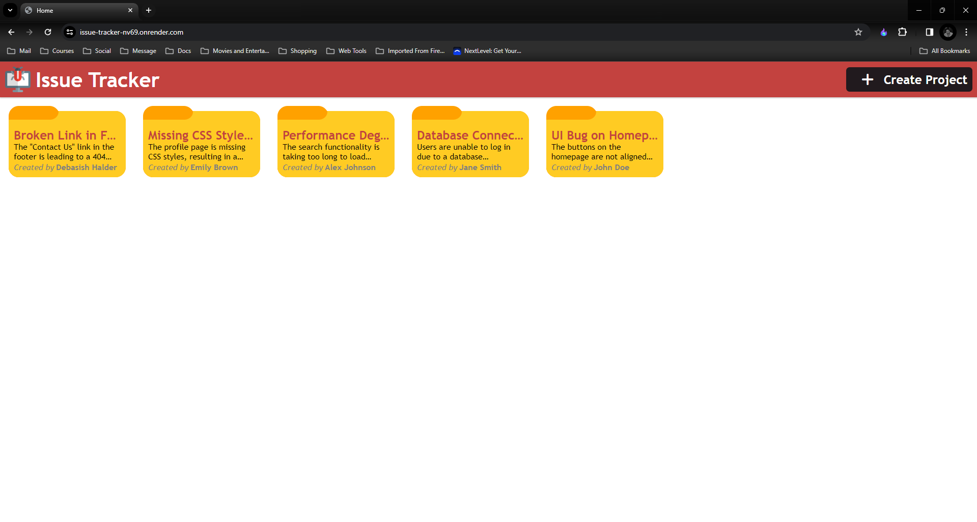 GitHub - hdebasish/Issue-Tracker · GitHub