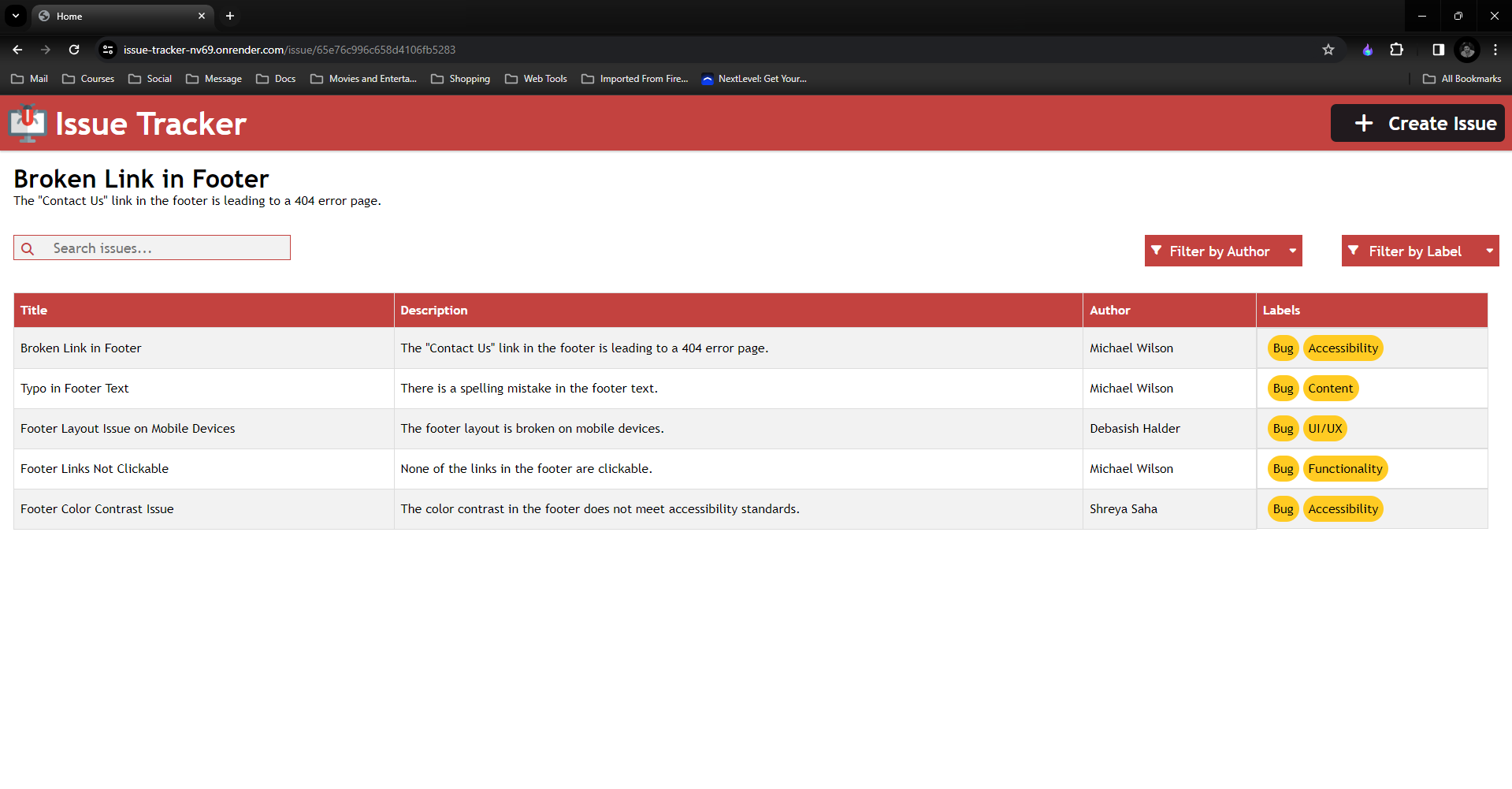 GitHub - hdebasish/Issue-Tracker · GitHub