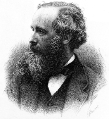[]{#c10752_006.xhtml#fig_014}[[Figure 6.14](#c10752_006.xhtml#fig_014a)]{.figureLabel} Engraved portrait of James Clerk Maxwell, based on a photograph by Fergus (Corbis). Maxwell's formulation of the theory of electromagnetism opened the way to the still unfolding exploits of modern wireless electronics that have brought inexpensive instant communication and global connectivity: the e-world of the twenty-first century rests on Maxwell's insights.