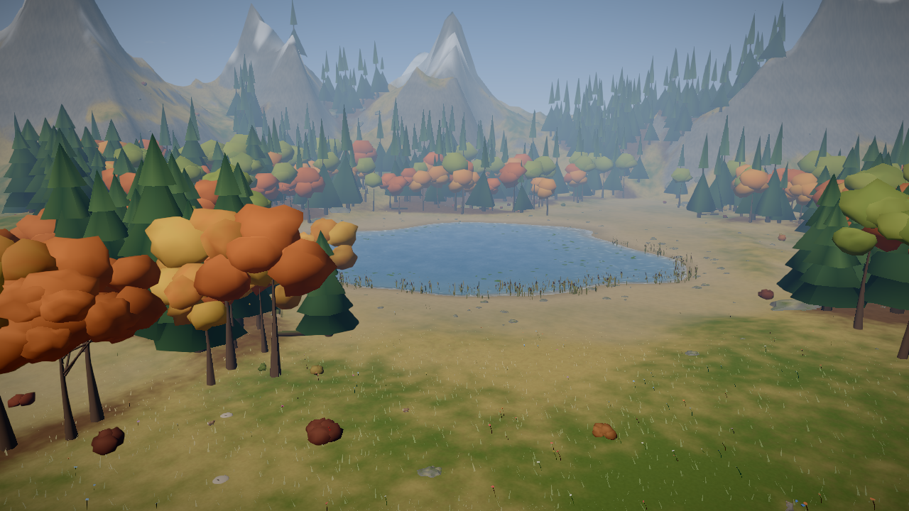 Opus β lake at noon