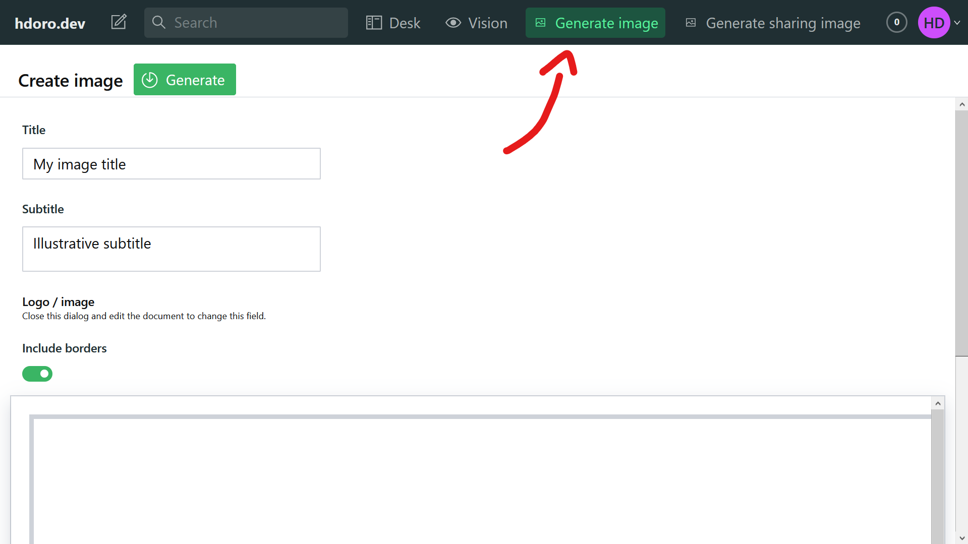 Screenshot showing this plugin as a studio tool