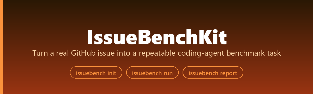 IssueBenchKit — turn a real GitHub issue into a coding-agent benchmark task