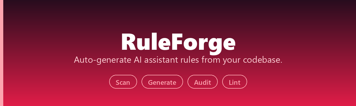 RuleForge — auto-generate AI assistant rules from your codebase