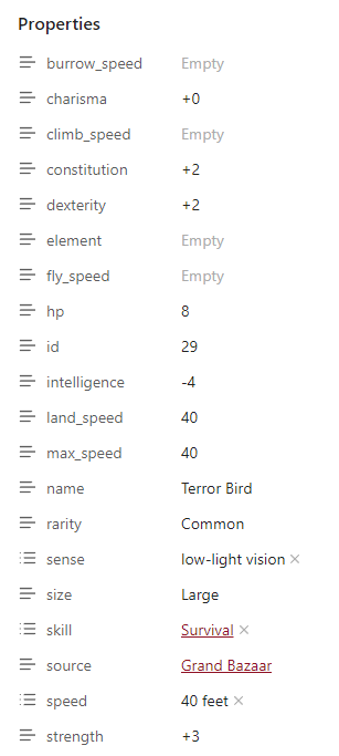 yaml properties