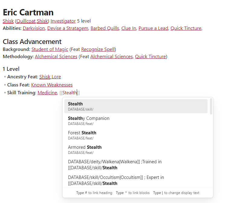 example of PC page