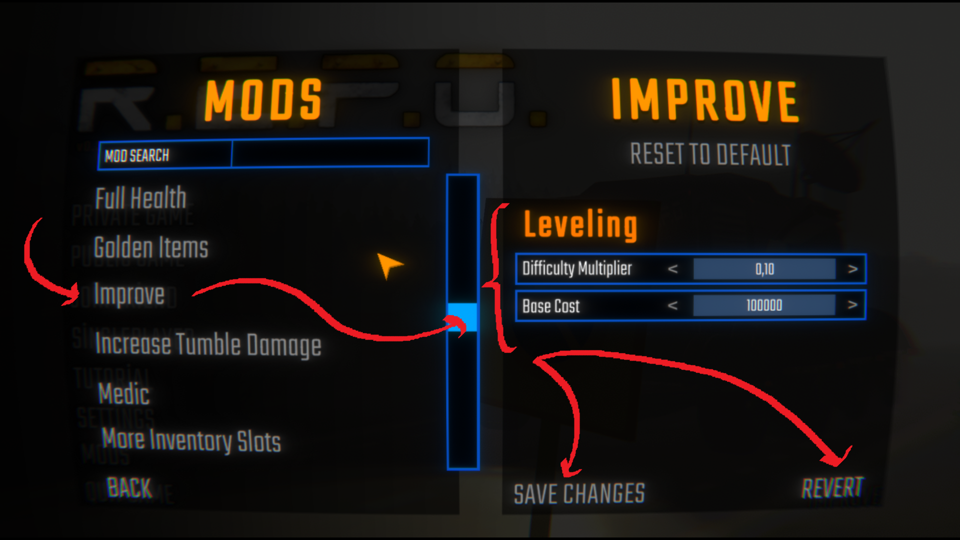 Improve Mod Menu