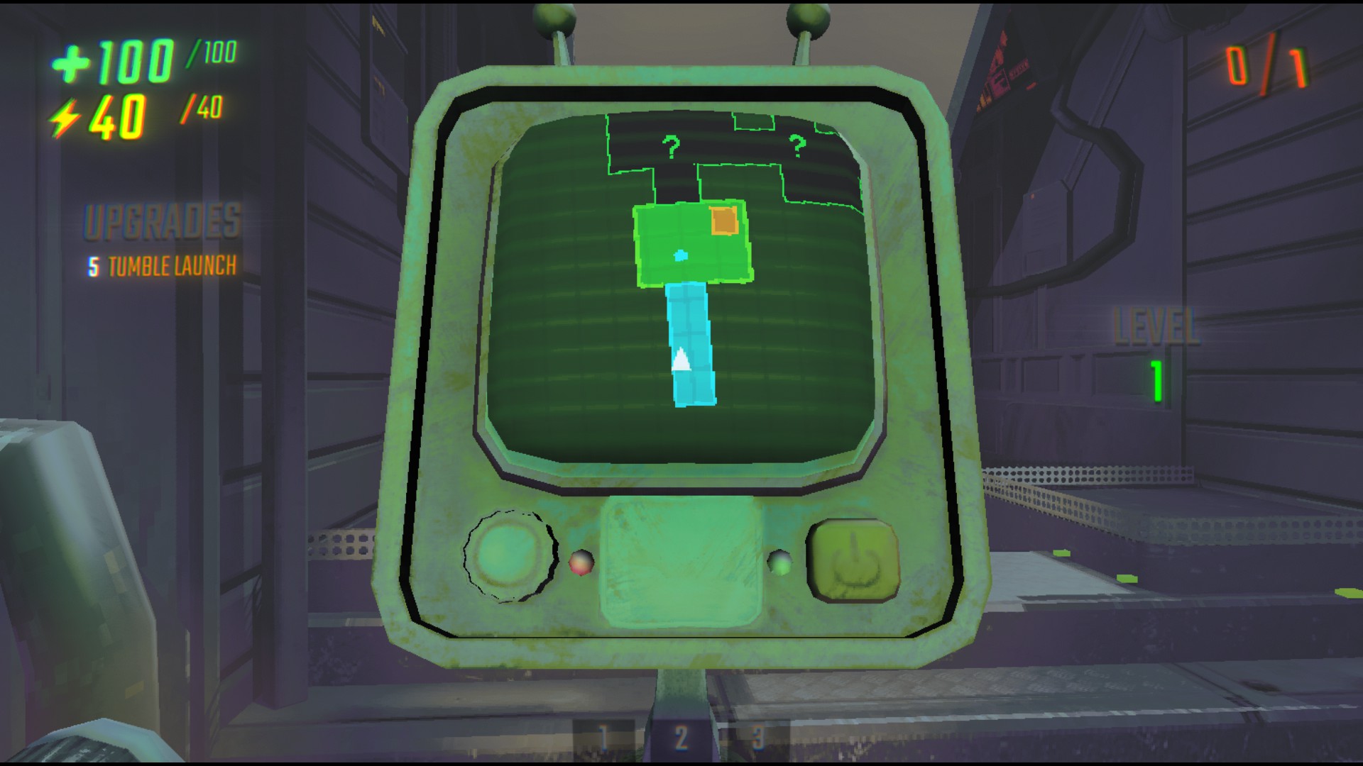 Allocated Tumble Launch points reflected in the game's own Upgrades panel