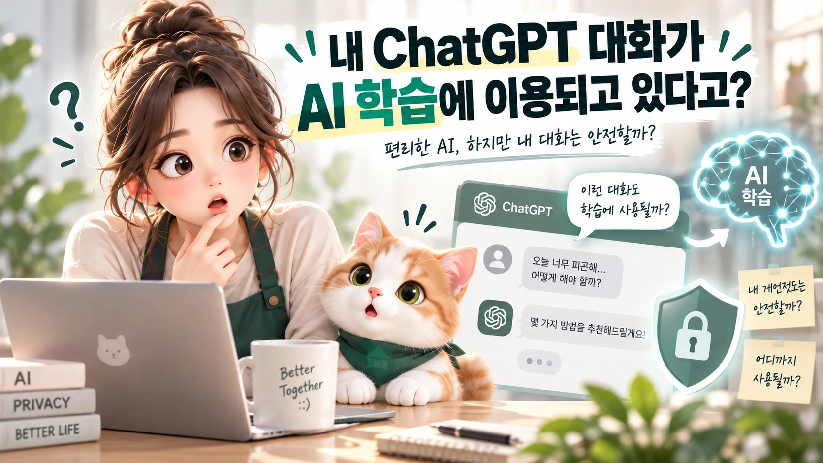 내 ChatGPT 대화가 AI 학습에 이용되고 있다고?