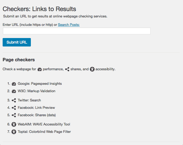 Enter an URL to check a webpage.