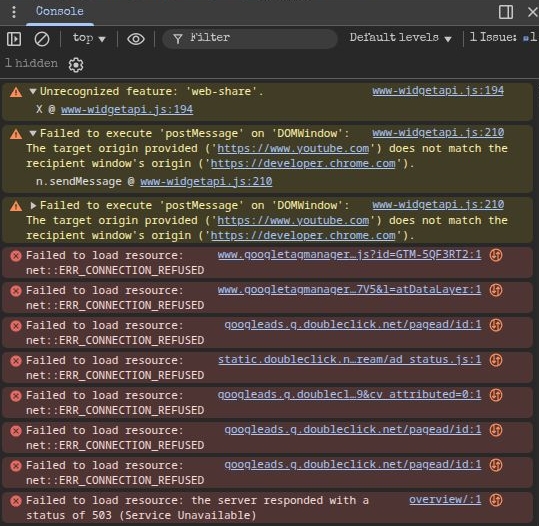 Chrome throwing a tantrum over ad-blocking