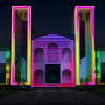 Projection Mapped Building Lit Up