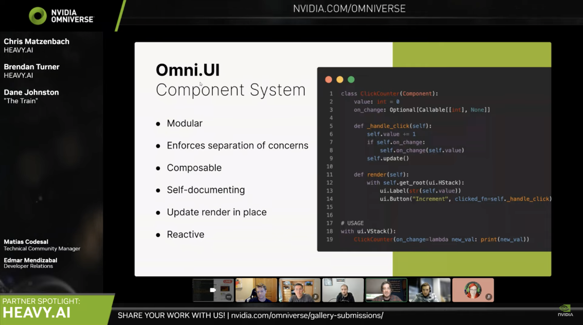 Slide presented during NVIDIA Omniverse Partner Spotlight