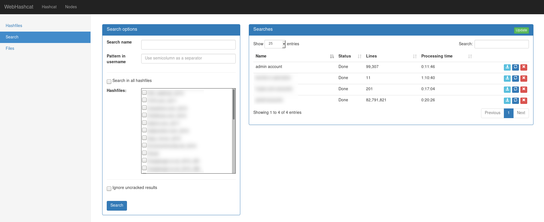 Hashfile details