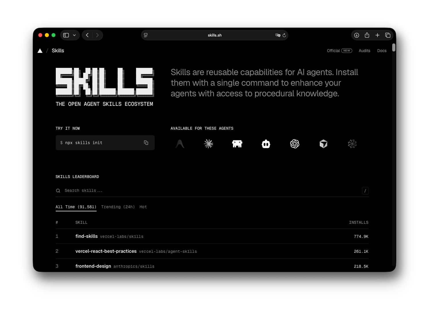 skills.sh Leaderboard