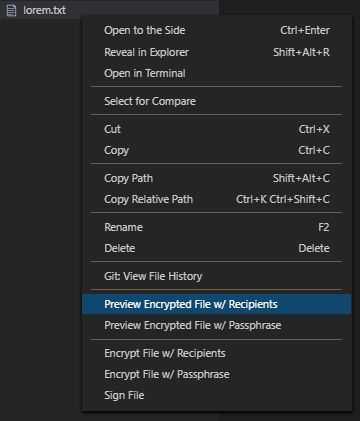 Explorer context menu