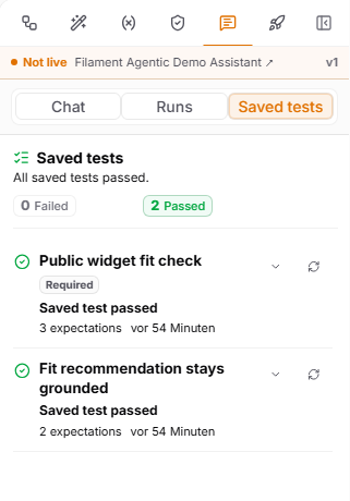 Workflow quality panel