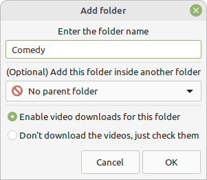 Adding a folder