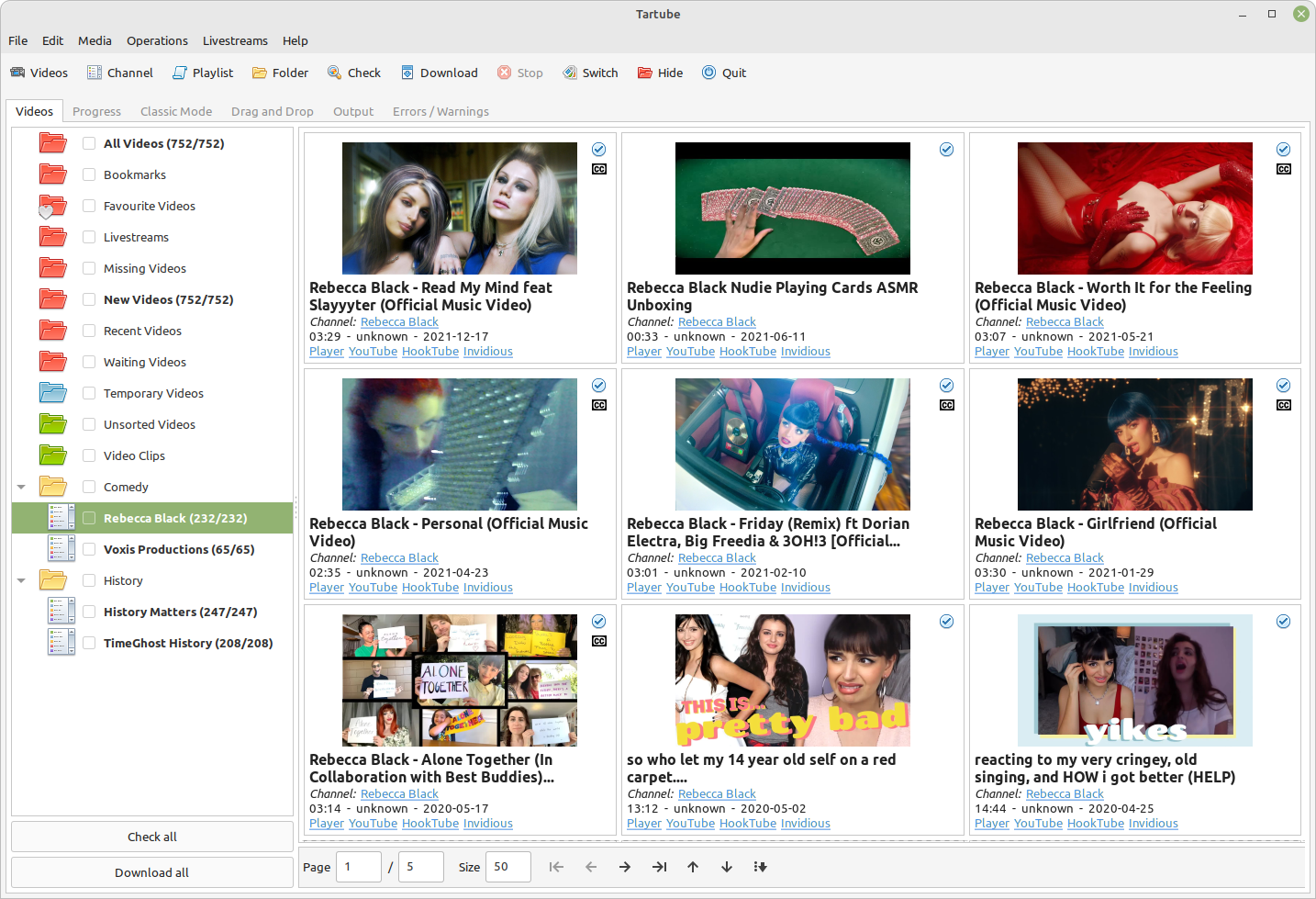 Tartube screenshot