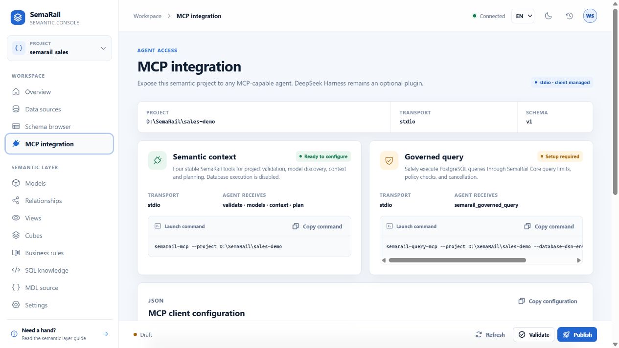 SemaRail MCP integration