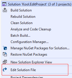 Edit Solution Screenshot