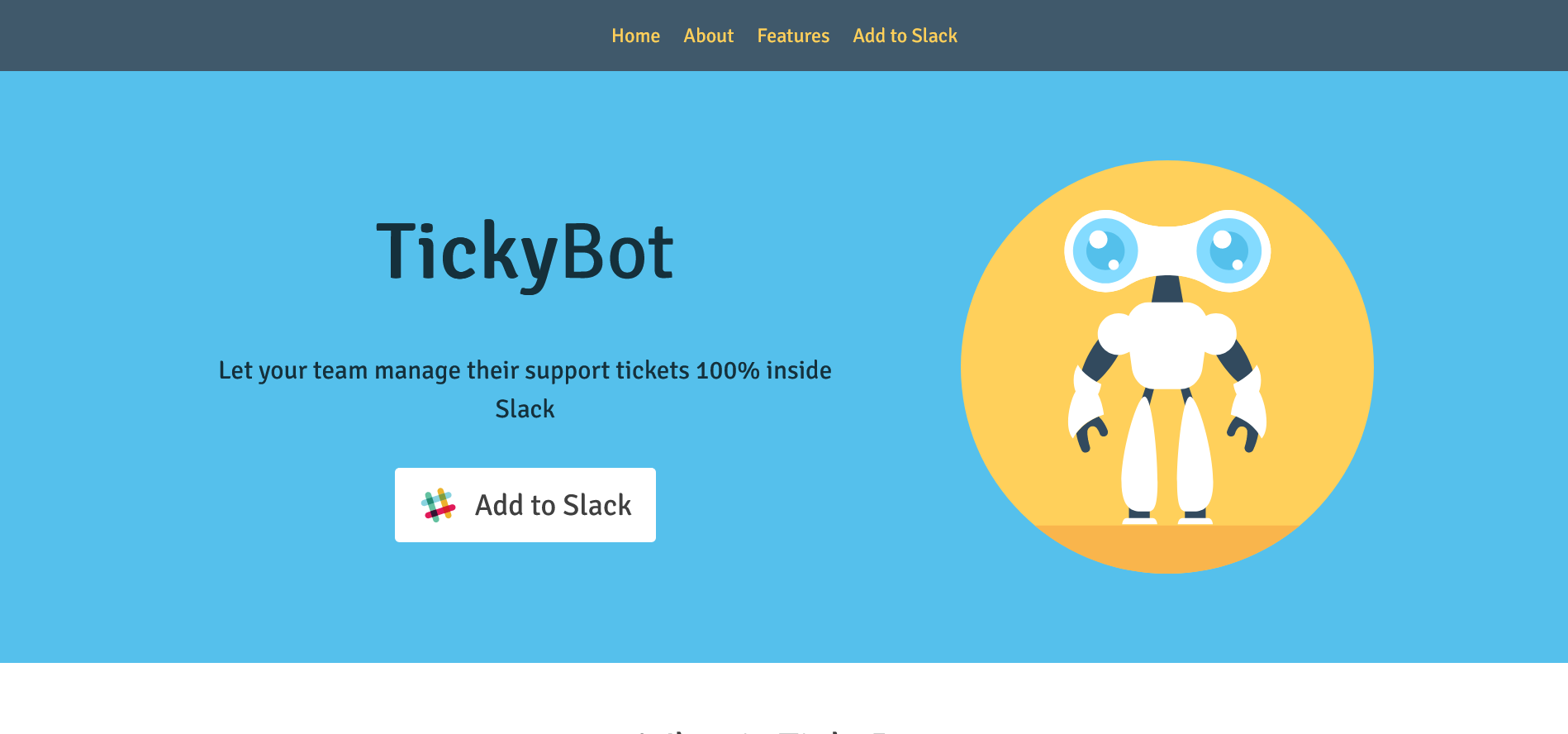 Screenshot of my TickyBot clone