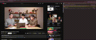 Demo of YouTube Transcript Copier in action