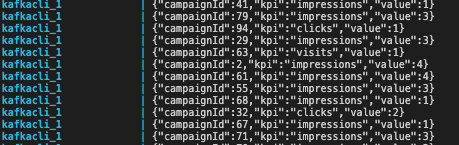 Sample console output