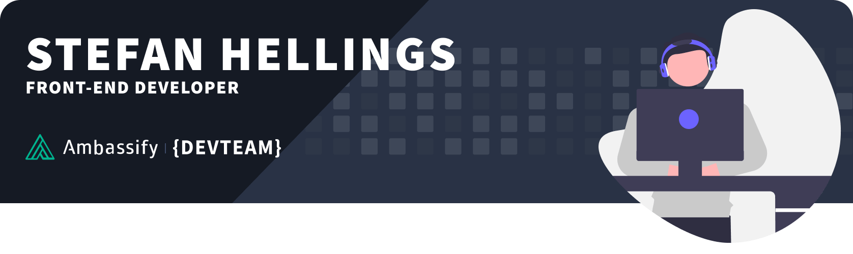 banner that says Stefan Hellings - Front-end developer