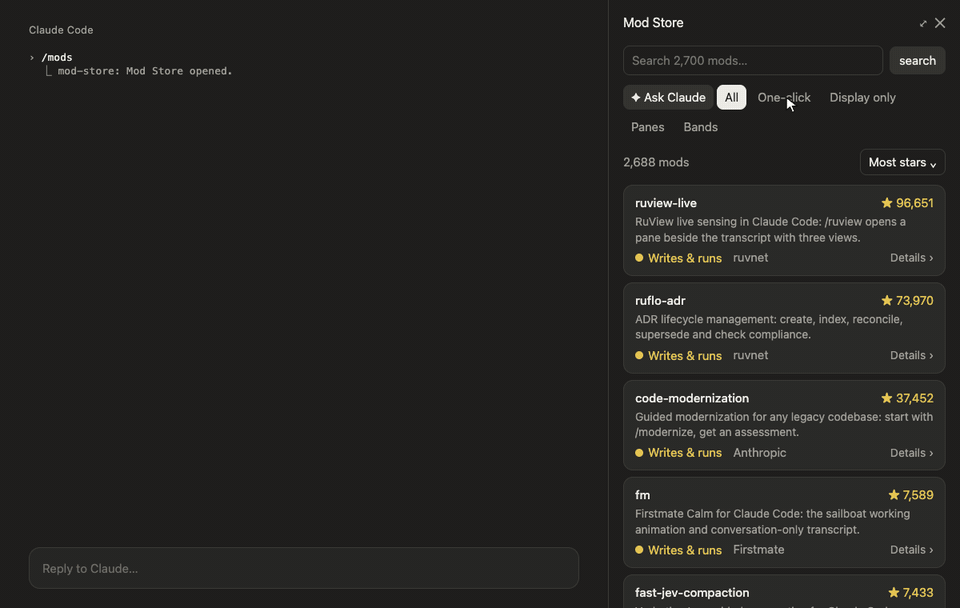 Mod Store demo