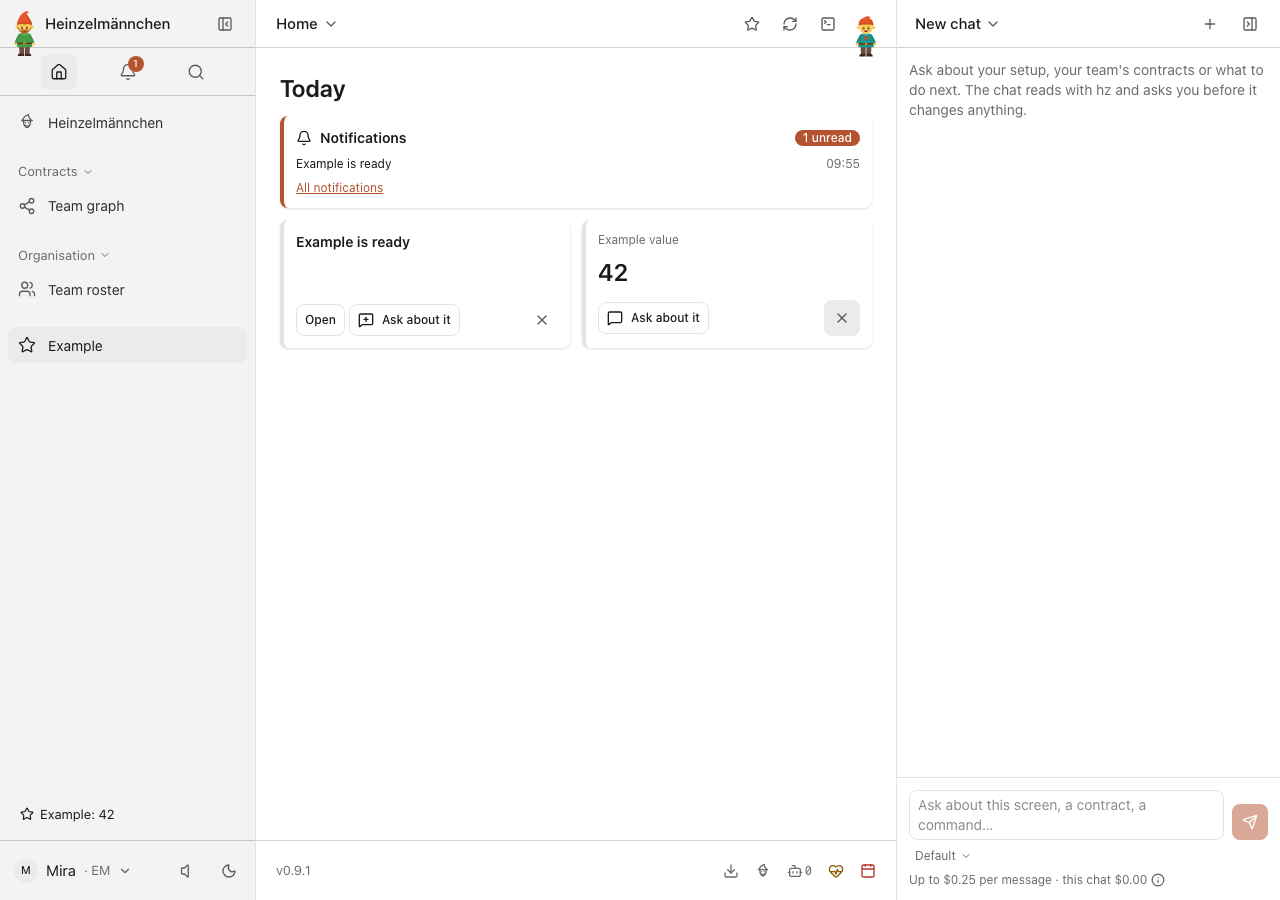 One tiny plugin contributes a Today widget and sidebar status from the same value