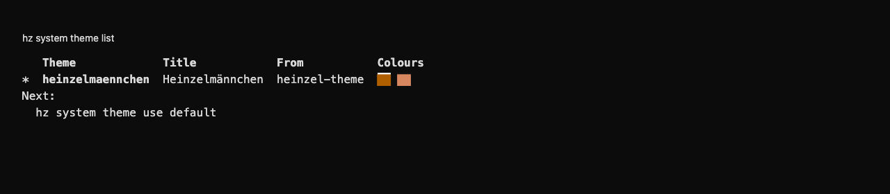 Inspect the owning theme and its light/dark palette from the CLI