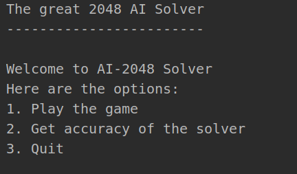 2048 - Solving 2048 with AI 🤖. Leveraging Monte-Carlo (MC) Move