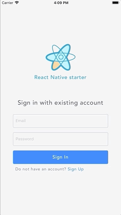React Native starter demo