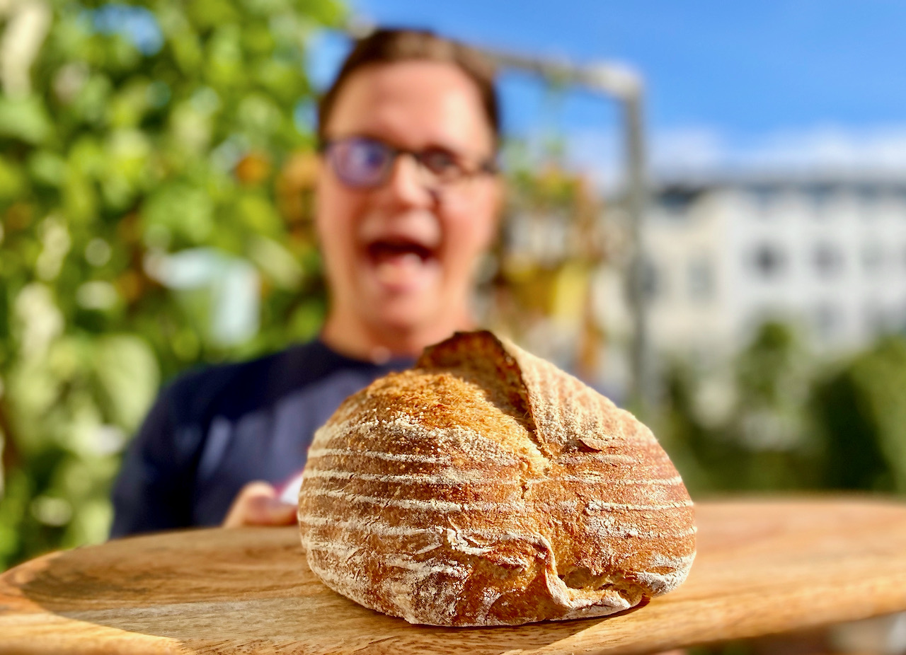 A sourdough bread about to be inhaled 🤣