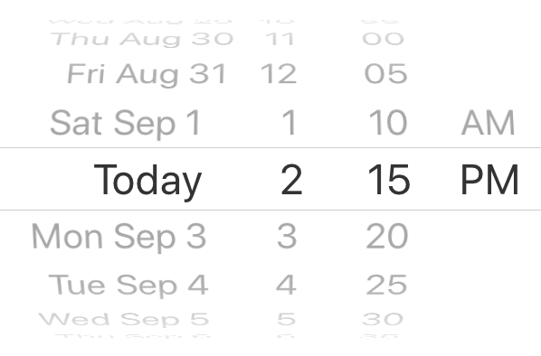 Date picker minute interval IOS