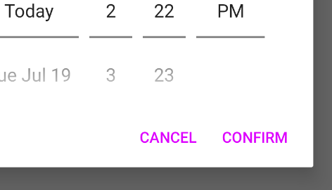 date picker button colors on android