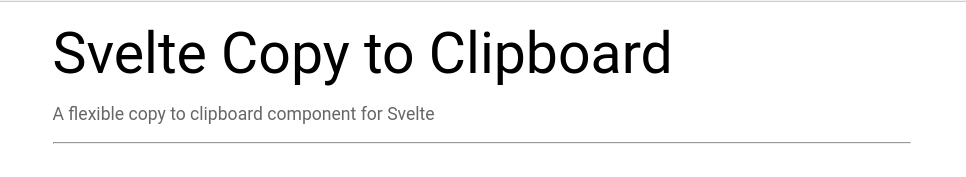 Svelte Copy to Clipboard