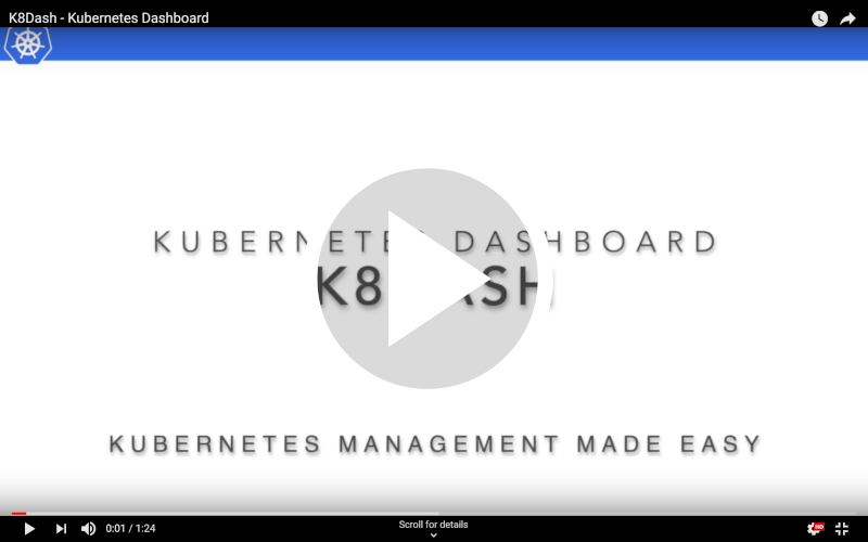 K8Dash - Kubernetes Dashboard