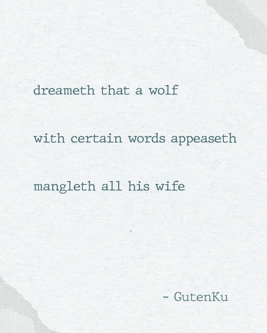 Today’s haiku card from GutenKu: three verses set over an ink painting