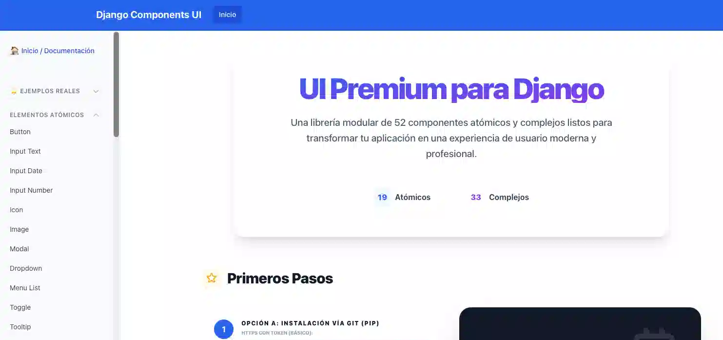 Componentes UI Django