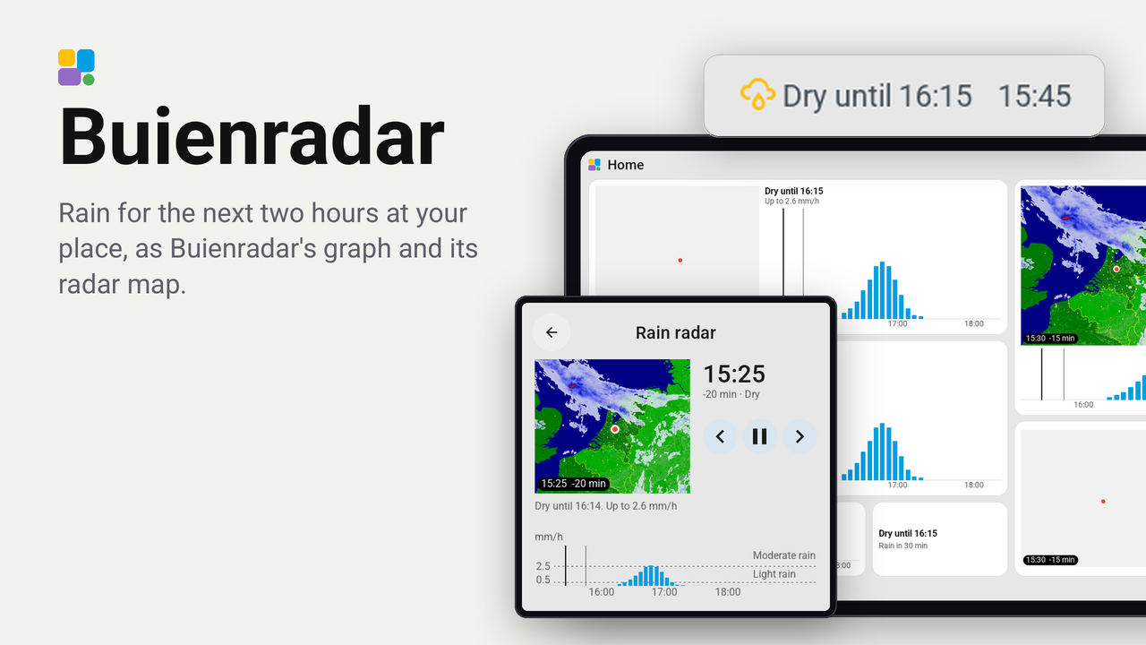 Buienradar plugin preview