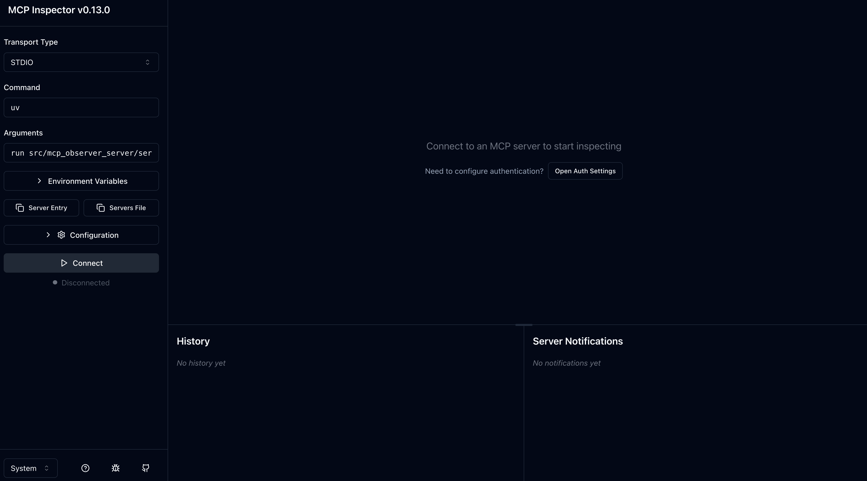 Start Server and Connect